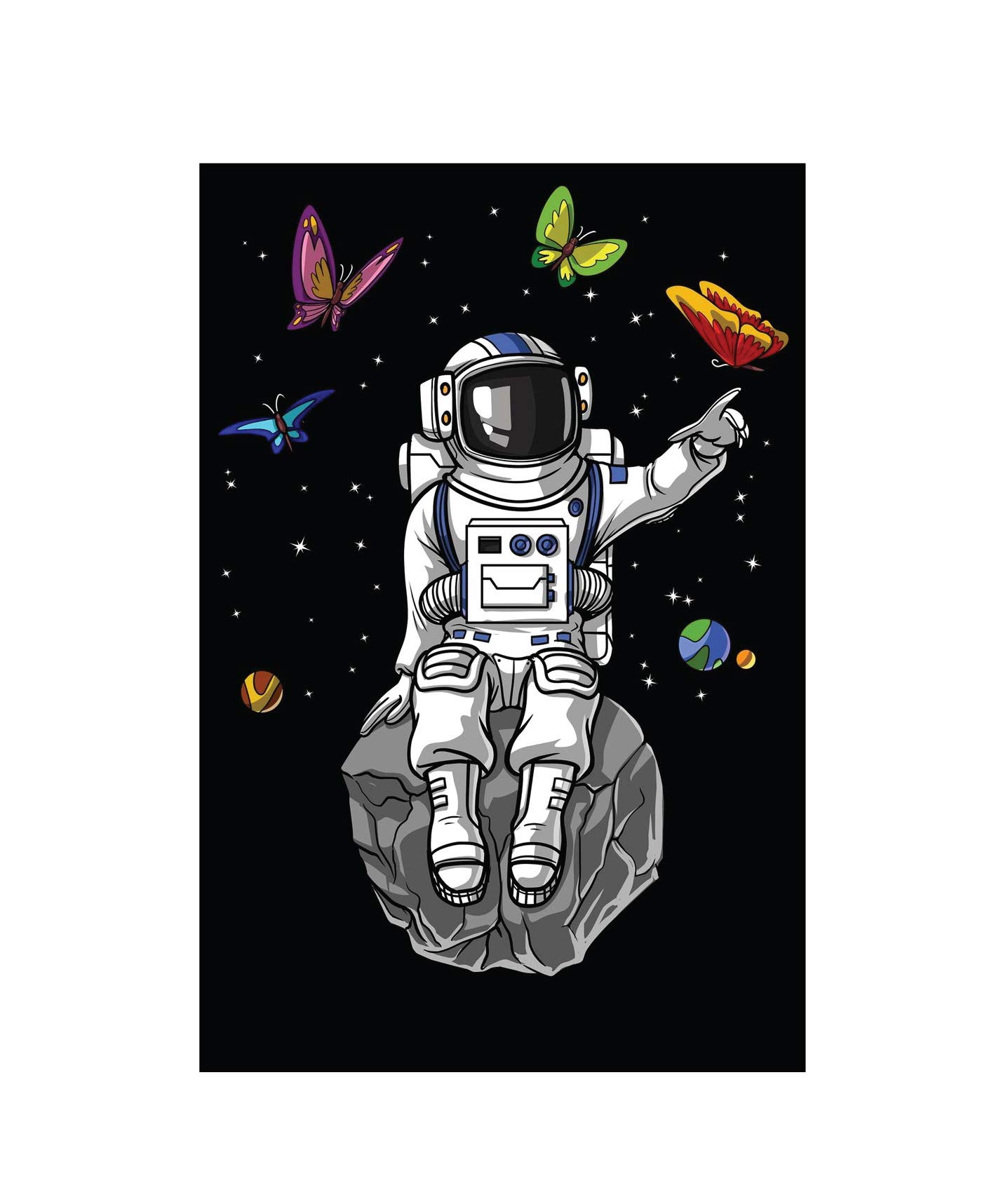 SIGN EVER Trippy Space 300GSM Paper Wall Posters Graphics for Home ( Multicolour, L x H 12.00 Inches X 18.00 Inches )