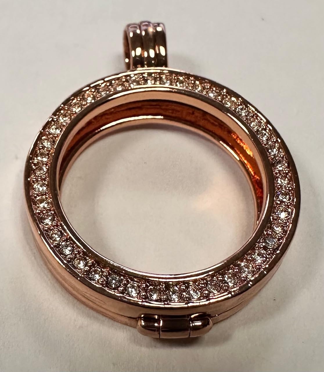 Quiges 25mm Coin Anhänger mit Zirkonia für Damen in verschiedenen Farben
