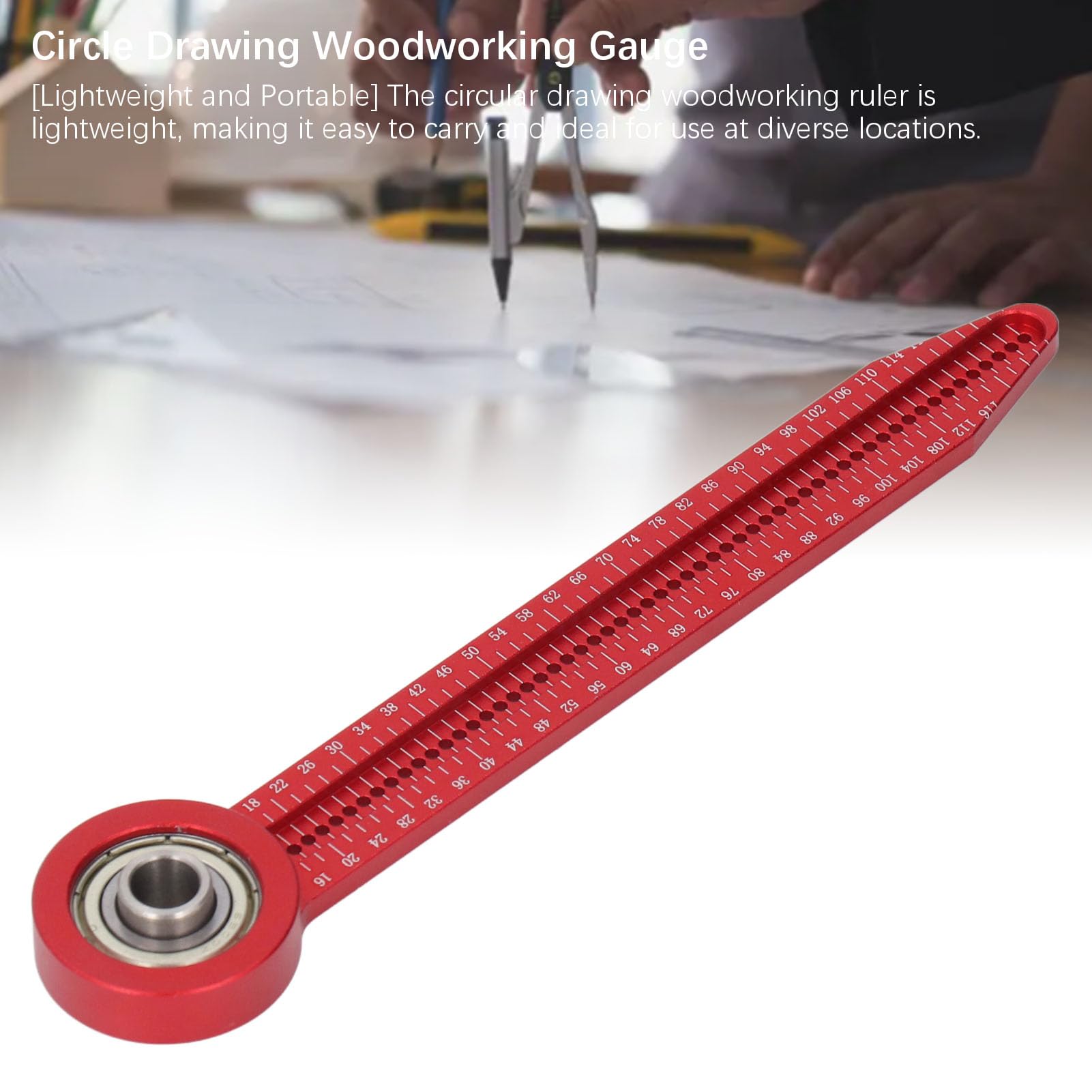 Anreißwerkzeug für Holzbearbeitung, Aluminium, 315 mm, Anreißwerkzeug, Handwerker, Kreise, Anreißlehre für genaue Messungen
