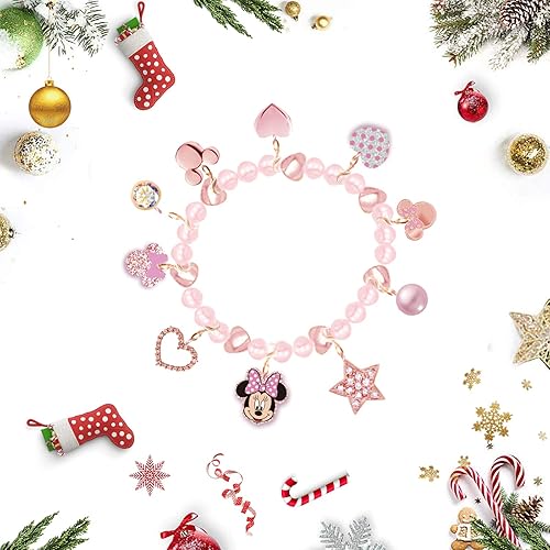 Miniatura 3 de Calendario de Adviento 2025 para niñas, calendario de cuenta regresiva de Navidad de 24 días con pulsera y collar de bricolaje, anillos, regalo de
