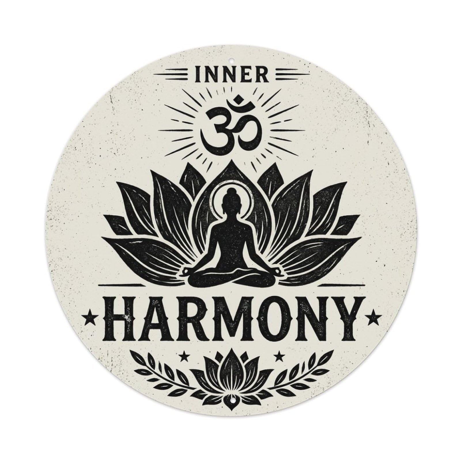 Chakra Yoga Inner Harmony Mindfulness Quote Metal Tin Sign
