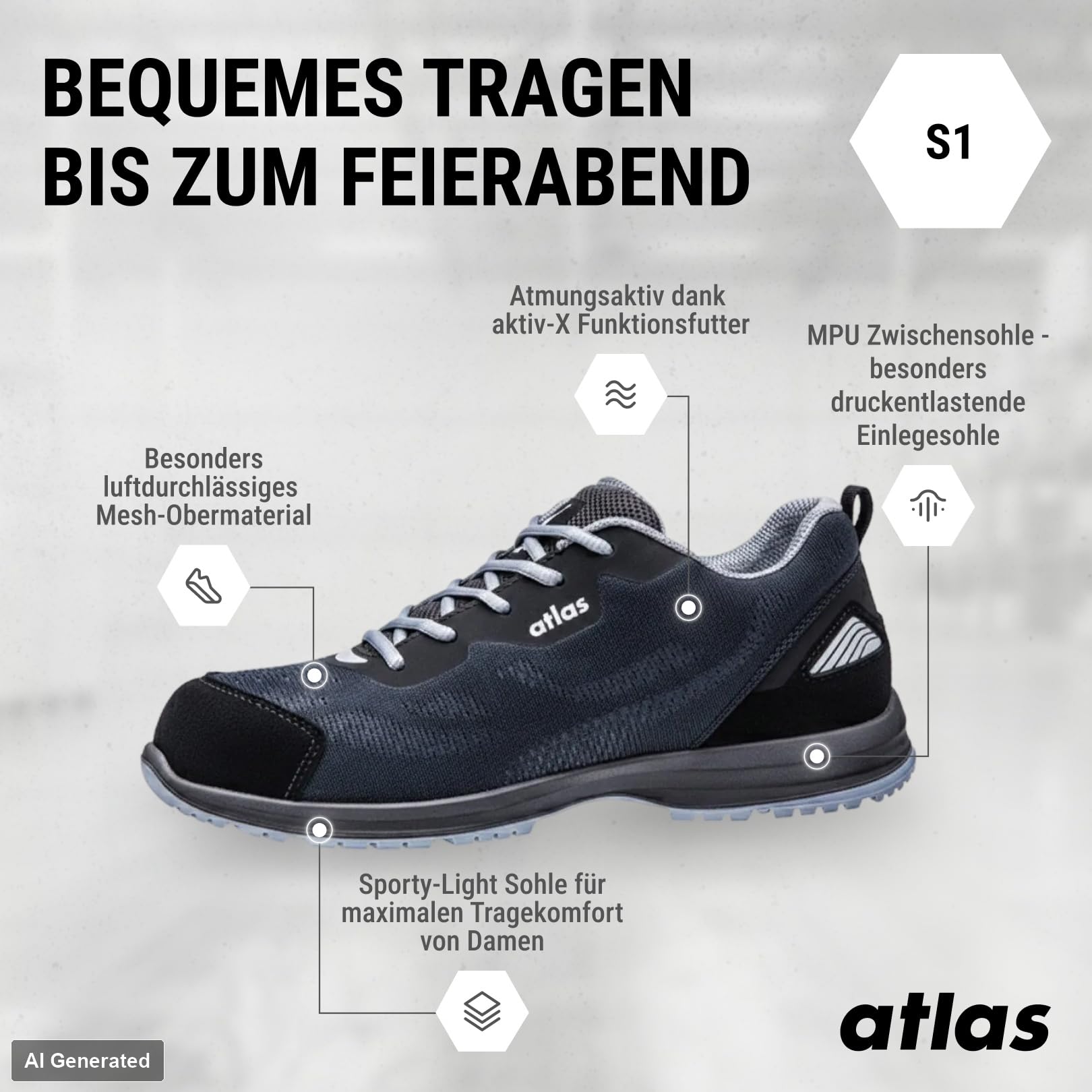 Atlas Scarpe di sicurezza donna