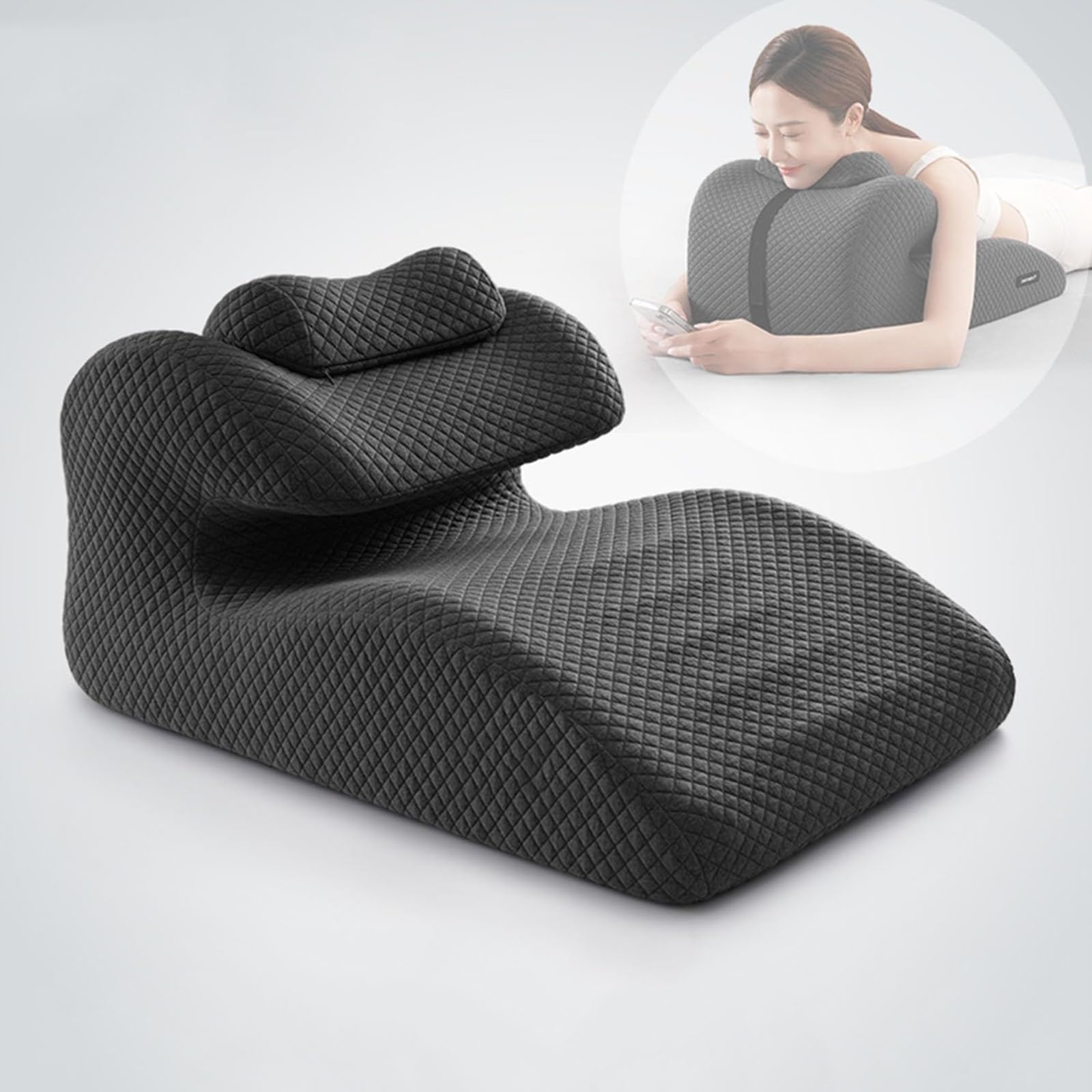 Ergonomiczna poduszka podtrzymująca odcinek lędźwiowy do siedzenia lub czytania w łóżku – komfortowa poduszka relaksacyjna
