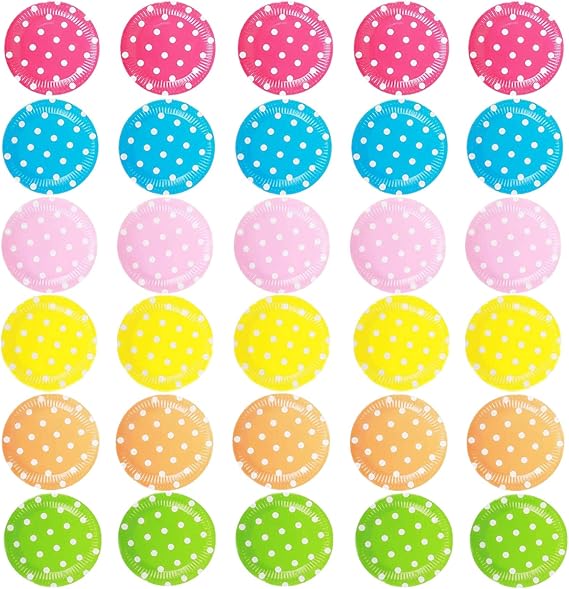 Soochat Cake Dessert Paper Plates Round Disposable Paper Plate Colorful Paper Plates