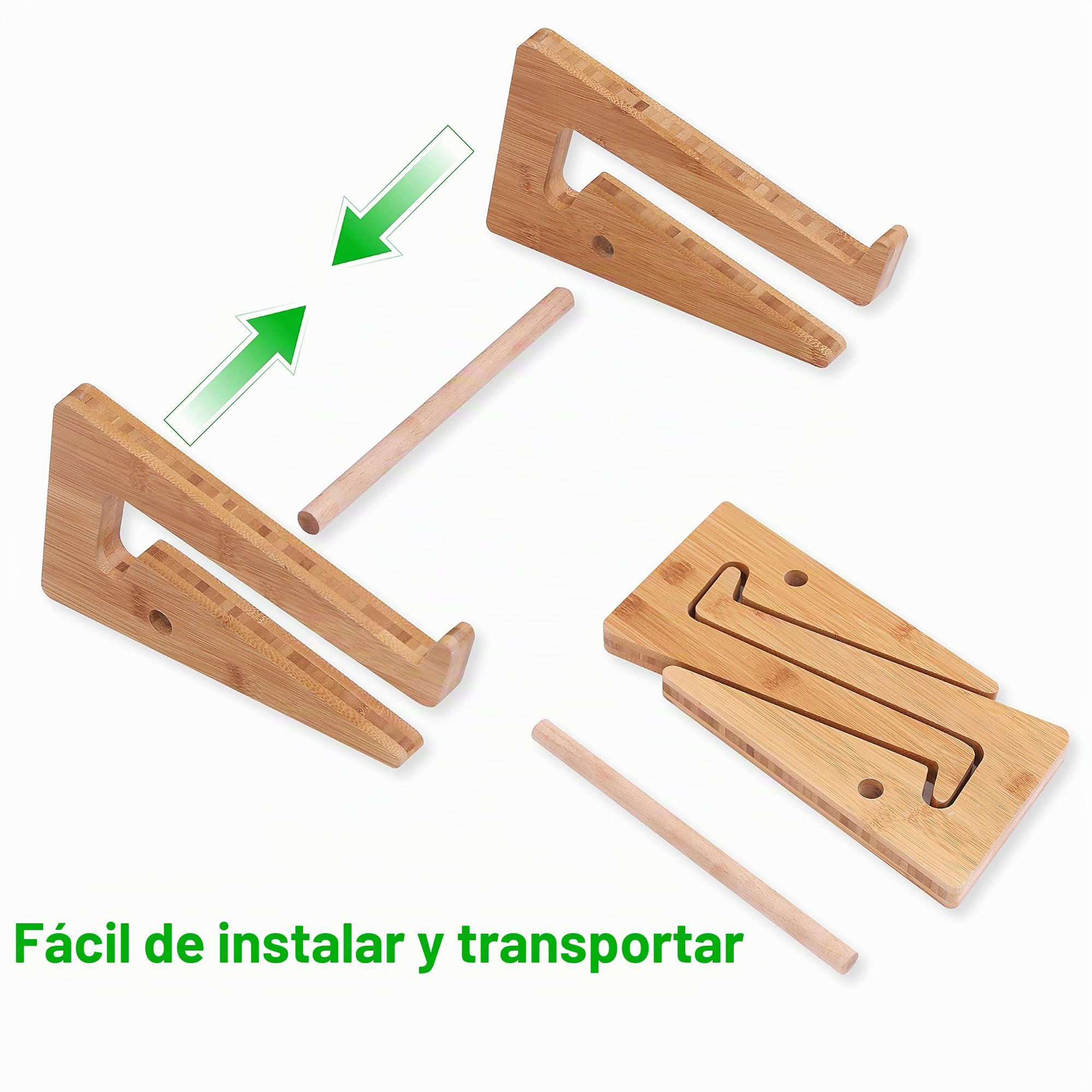 Nuvograin - Soporte Vertical de Madera para Laptop, Soporte de bambú para Laptop, Compatible con MacBook Air Pro/DELL XPS/Surface Pro/HP/Pixelbook/Lenovo, más portátiles de 13 a 17.7 Pulgadas