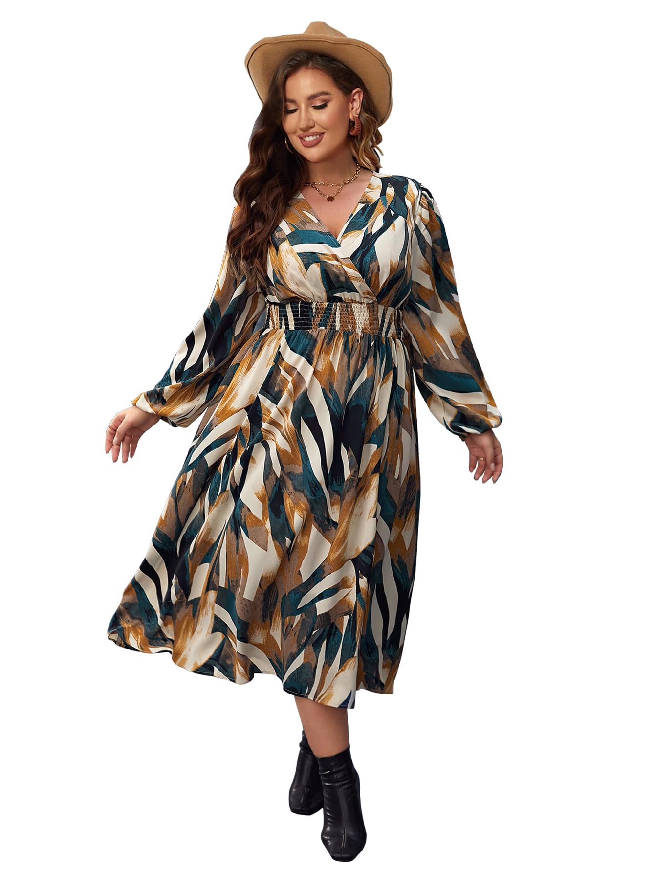 Avanova Creap Beige V-Neck Maxi Western Dresses For Women (Dress 85 Beige L)