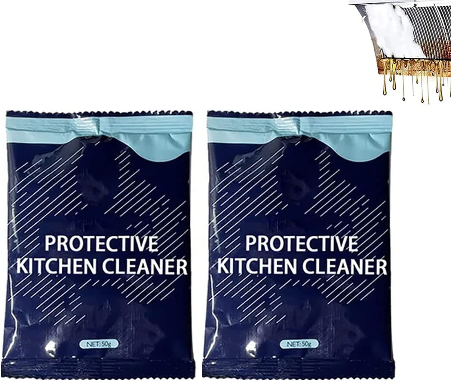 Heavy Duty Degreaser Cleaner Powder, Mof Chef Cleaning Powder, All Purpose Stain Remover, Degreaser Kitchen Heavy Duty, Powerful Stain Removing Foam Cleaner, Remove Stubborn Grease (2pcs)