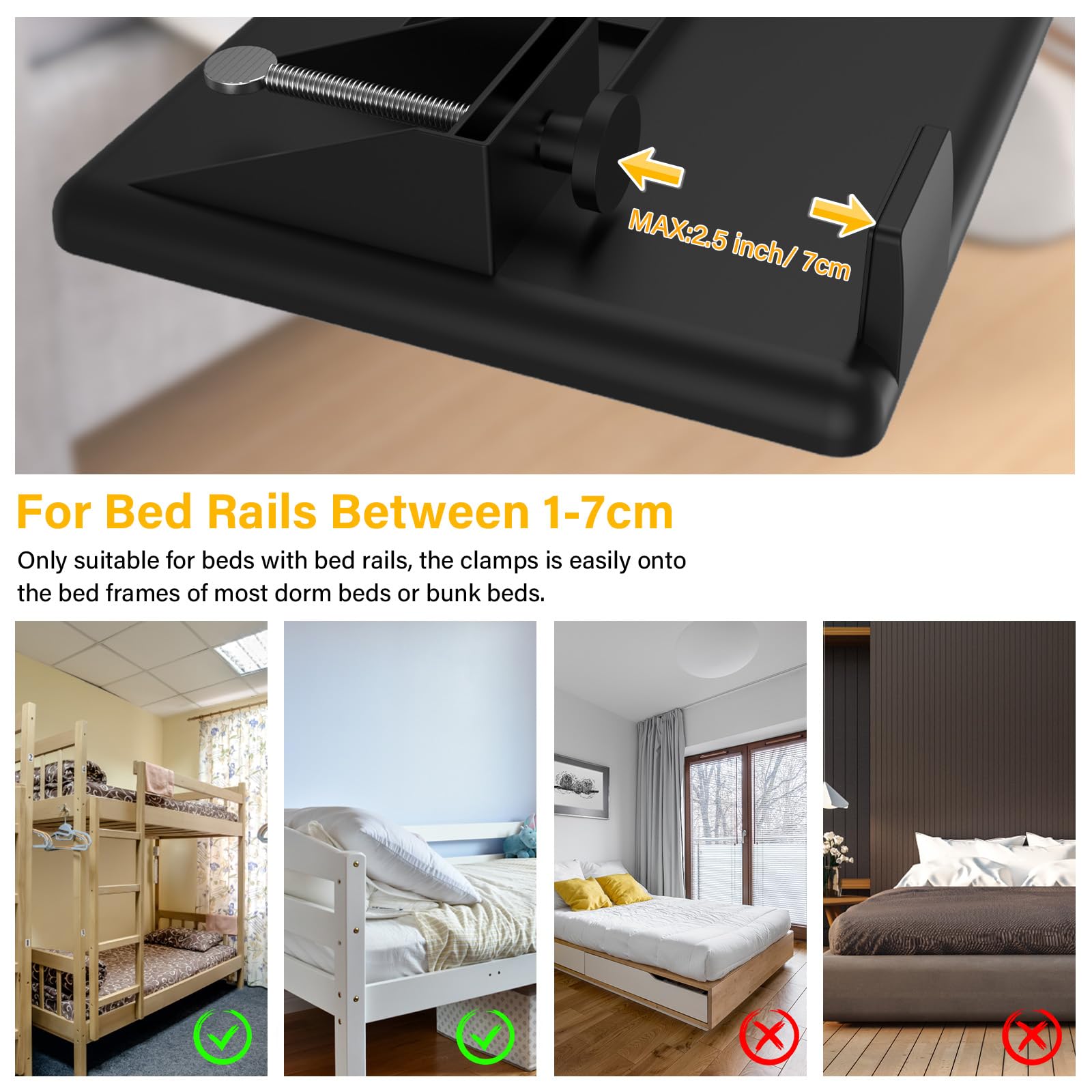 Bettablage Premium - Praktisches Nachttischregal Für Etagenbetten & Kleine Räume