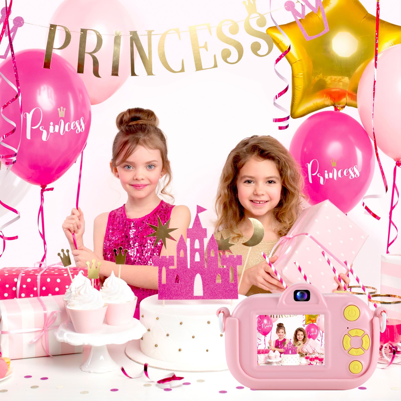 Kids Camera for Girls Toys Age 4-5, Camera for Kids Outdoor Toys, 1080p HD Video Selfie Kids Digital Camera with 32G SD Card