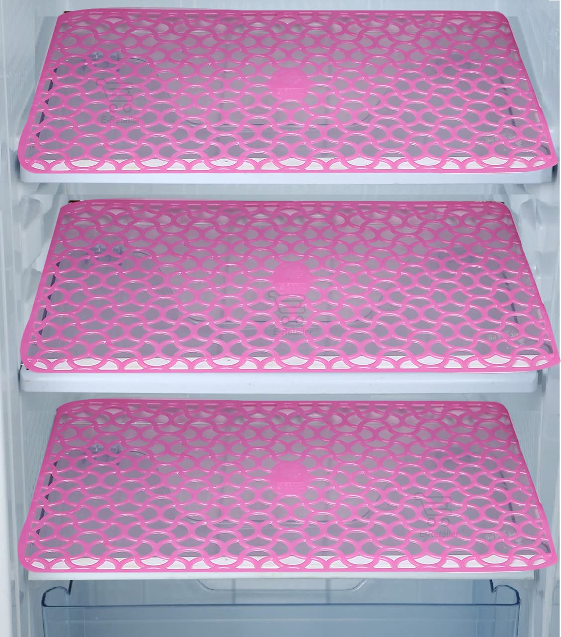 Buy ERetailer™ PVC Anti Slip Jaali Fridge Mat/Drawer Mat Set (Size