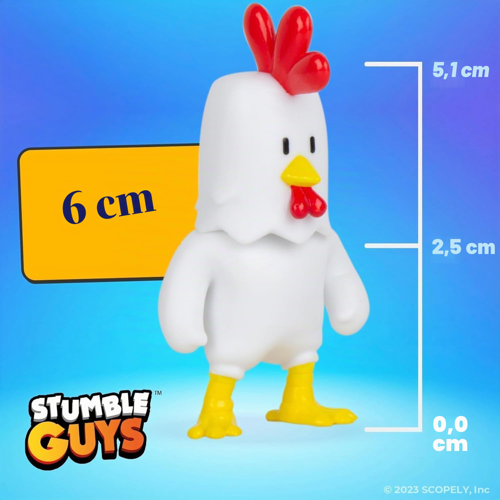 Bizak Stumble Guys 64112072-6 Lot de 8 figurines d'action T-Rex Guy + Robot Guy, personnages à collectionner, licence officielle du jeu vidéo de démolitions, fans et garçons ou filles de plus de 8 ans