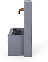 Vista 6 de Christopher Knight Home Fuente Cody para exteriores, gris claro