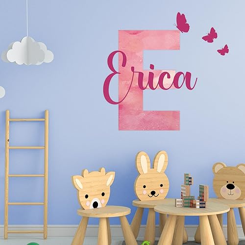 Miniatura 8 de Calcomanías personalizadas con nombre para decoración de pared, letrero de nombre personalizado para decoración de habitación, varios nombres