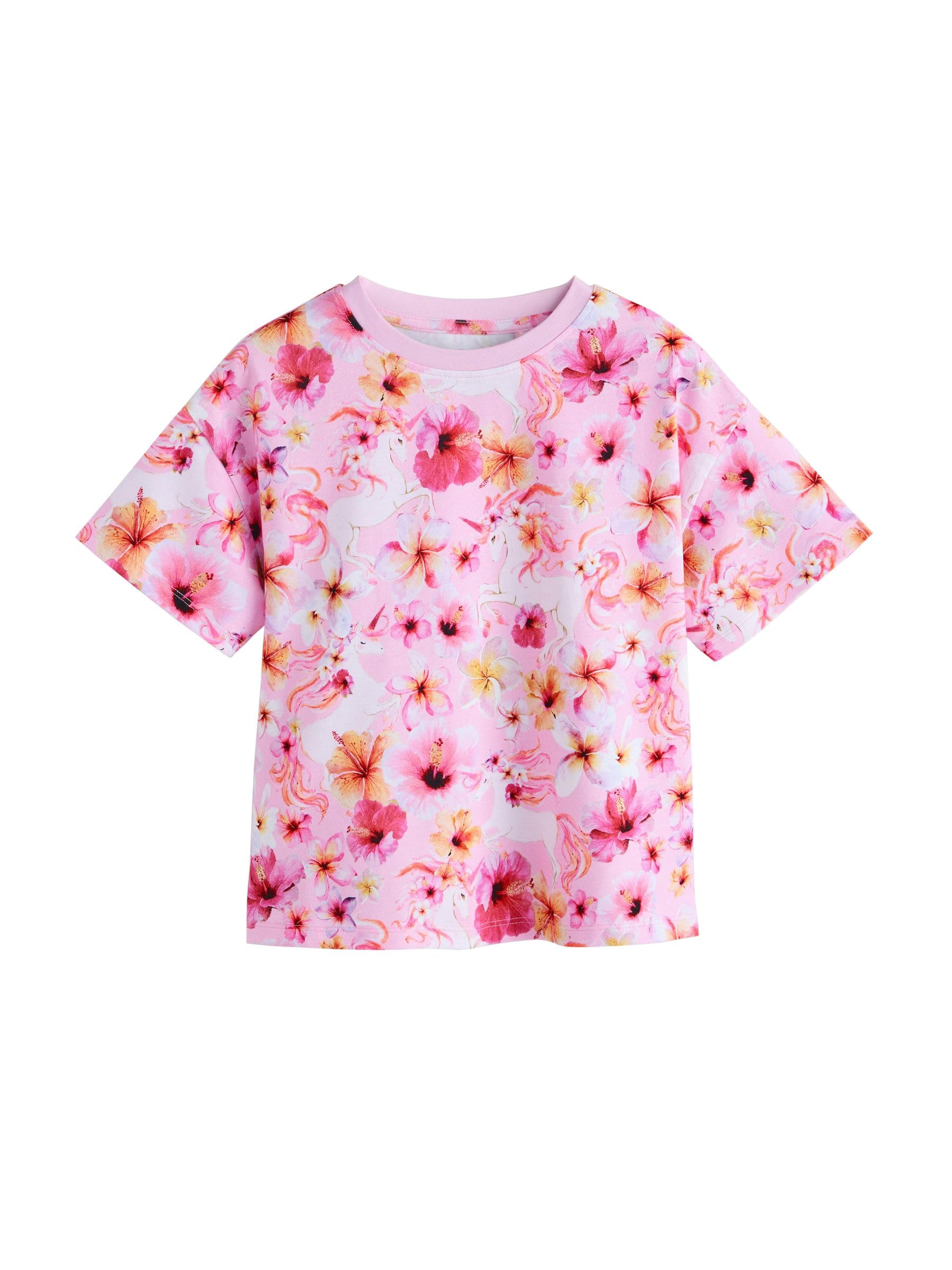 NEXT Niñas Pack de 4 Camisetas con Lentejuelas y Unicornio