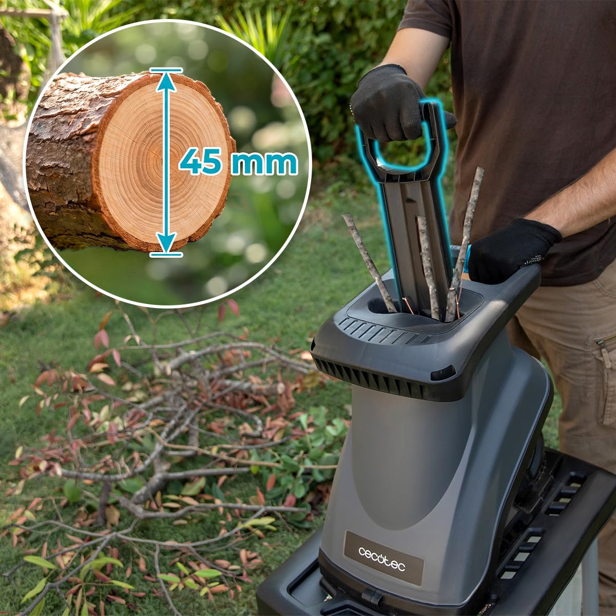 Cecotec BioCrush 3200 Grand broyeur de jardin
