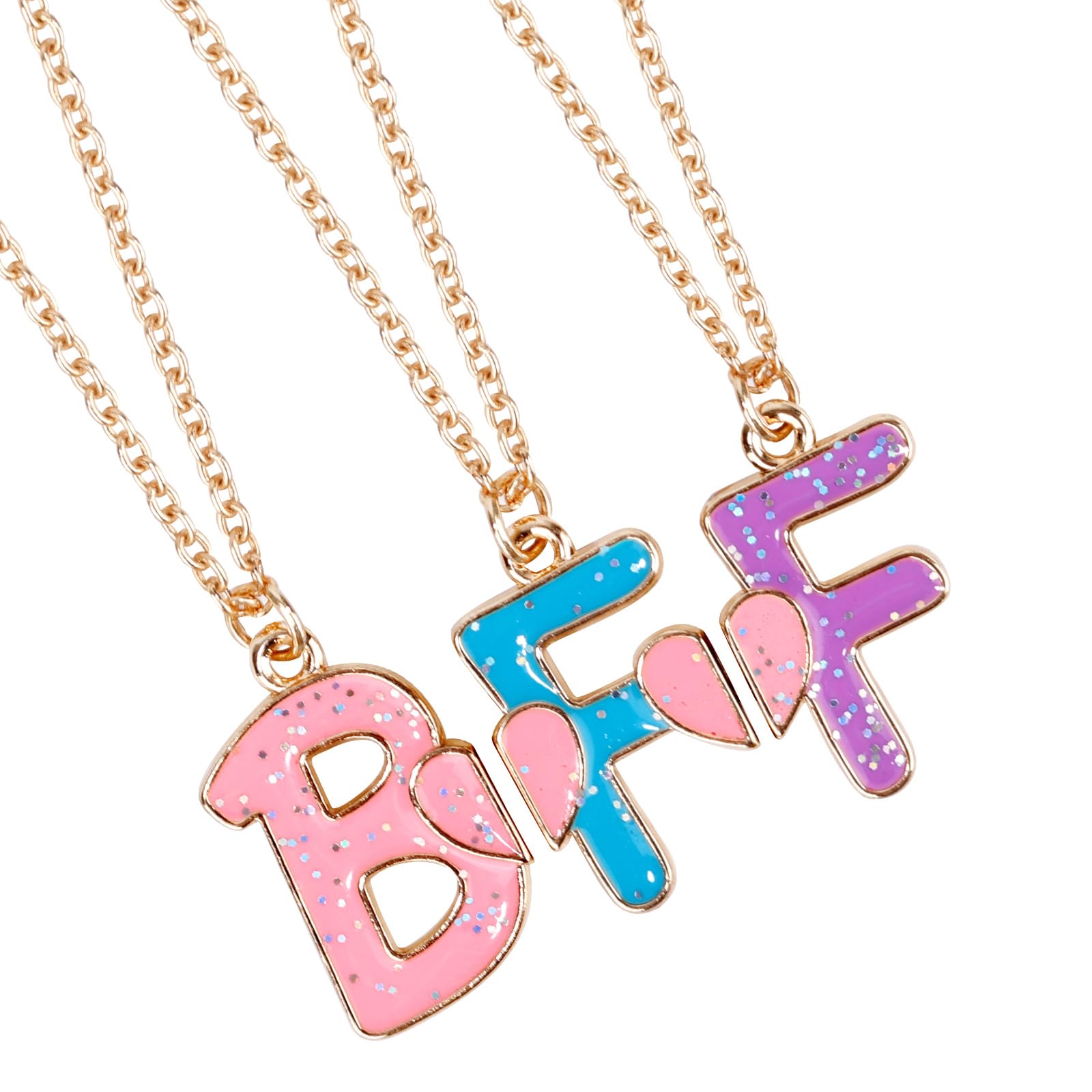 3pcs Friendship Necklaces for 3, Love Heart Enamel Magnetic Matching Pendant Necklace Forever Three Friends Jewelry Gifts for Women Men Anniversary Birthday-image-36