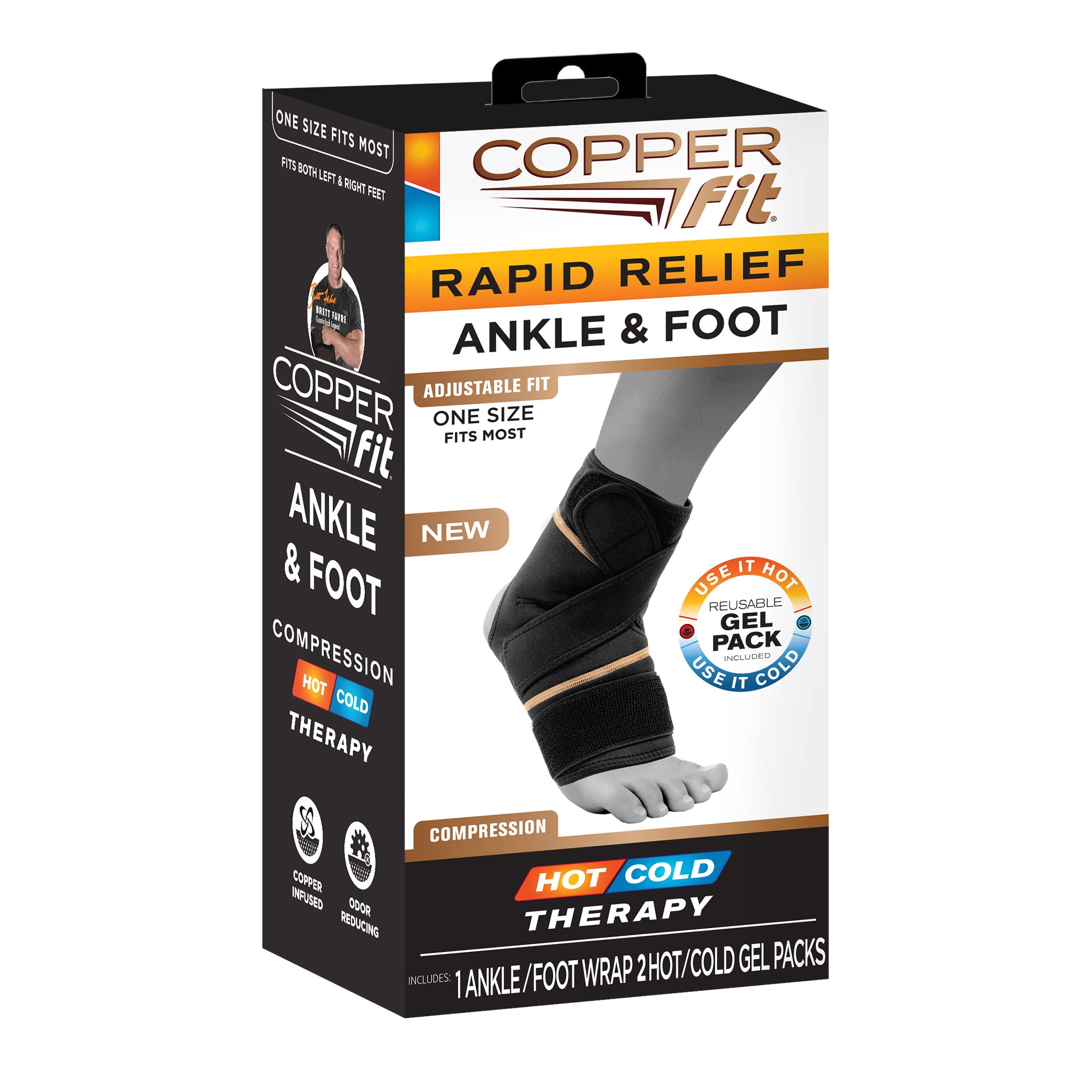 Copper Fit Rapid Relief Ankle Foot Wrap