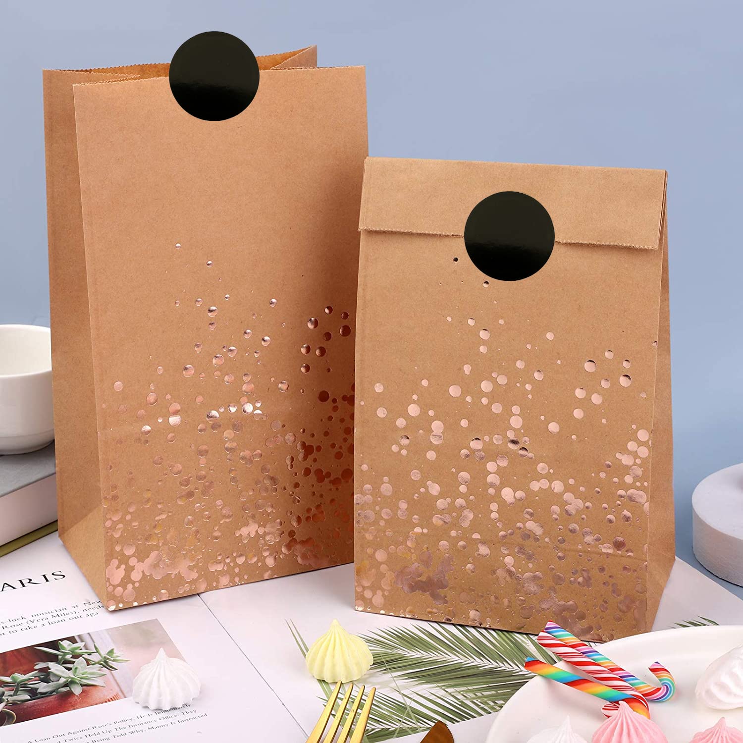 500 Etichette Adesive Nere 2,5cm - Rotolo Adesivo Permanente Per Ufficio E Scuola - Foto 2