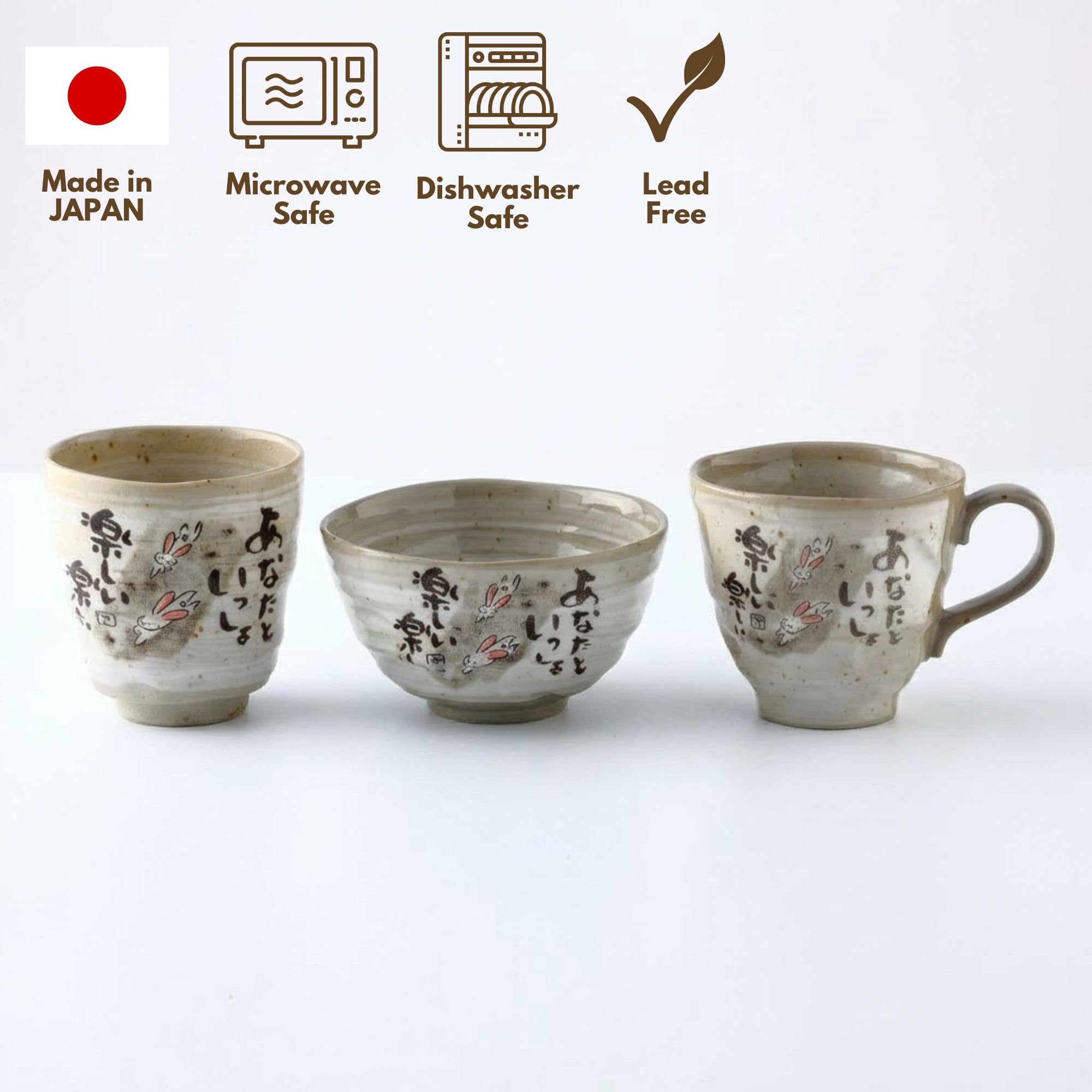 Mino Ware Japanese Tea Cups – Handmade Yunomi Ceramic Set with  Design, 6.4 fl oz, Matcha Cup Set of 2: Cat