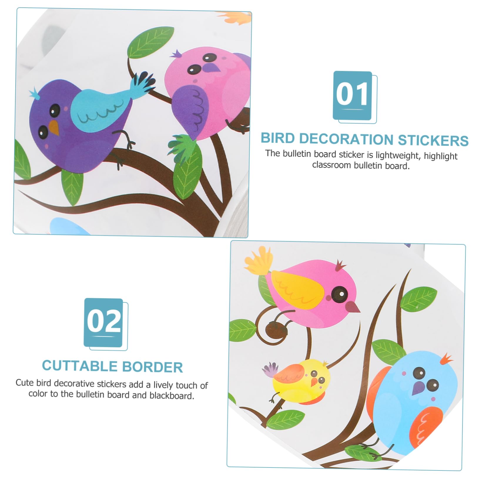 Housoutil 3 Rollos De Pegatinas Decorativas Autoadhesivas Para Aulas Tablones De Anuncios Elegantes Pegatinas De Pared De Pvc