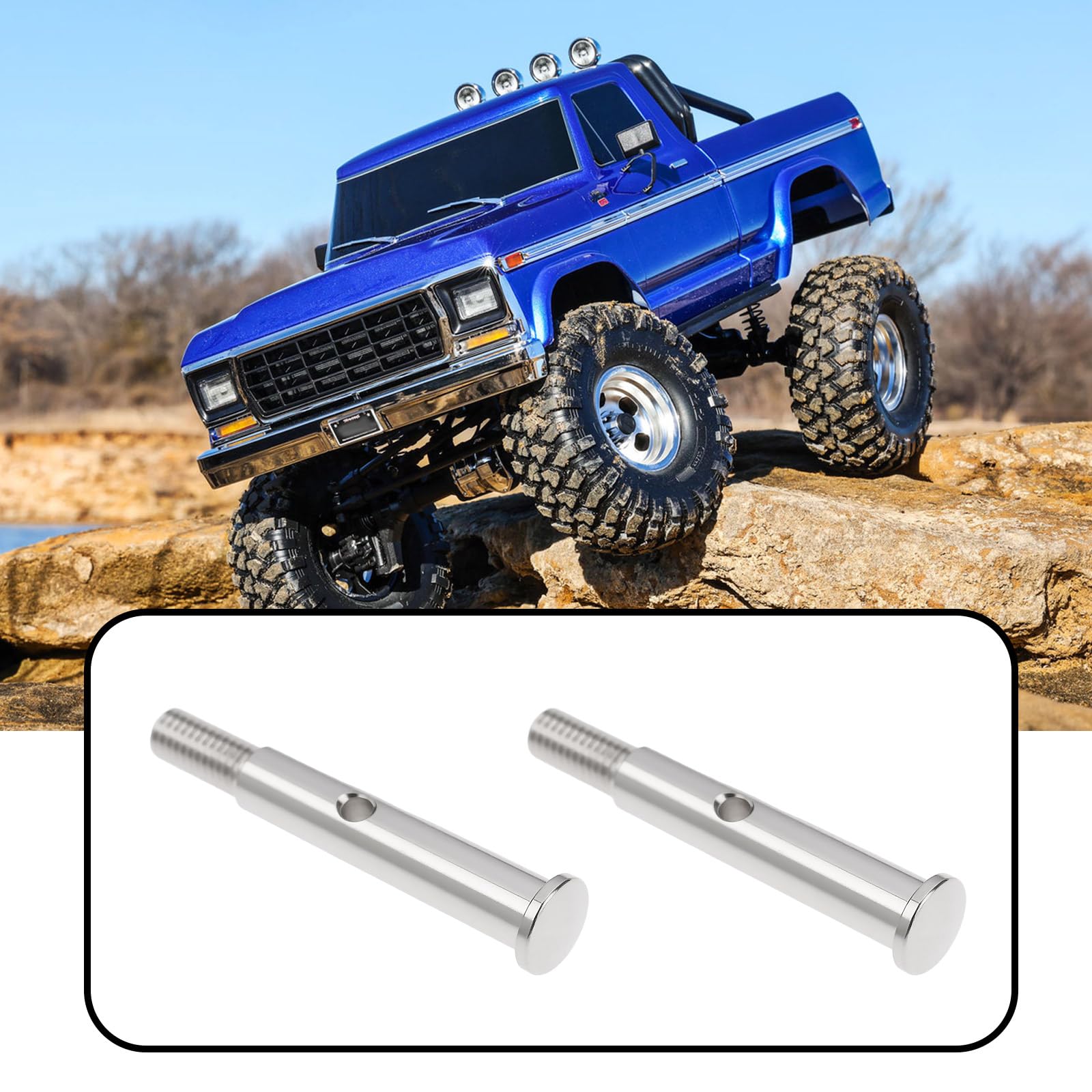 Briny River 4Pcs 1/10 RC Car Front Wheel Axle 3637 Compatible with T raxxas - Image 2