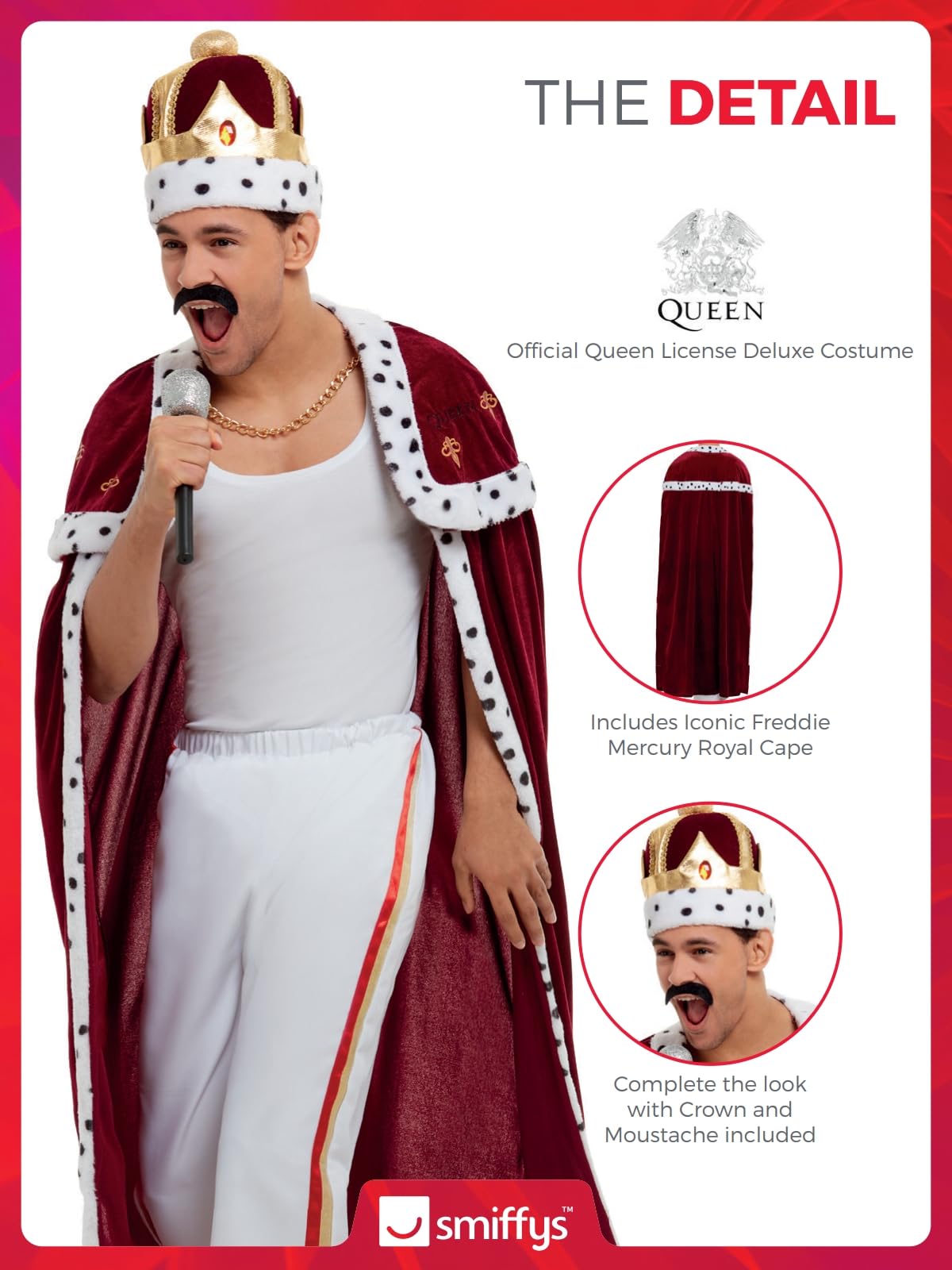 Queen Deluxe "Royal" Costume, Red (L)