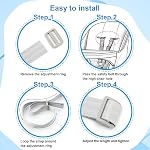 High Chair Strap for Graco, Polyester and Plastic Adjustable Highchair Strap Baby High Chair Accessories 5 Point Harness Traps Belt Replacement (Grey)
