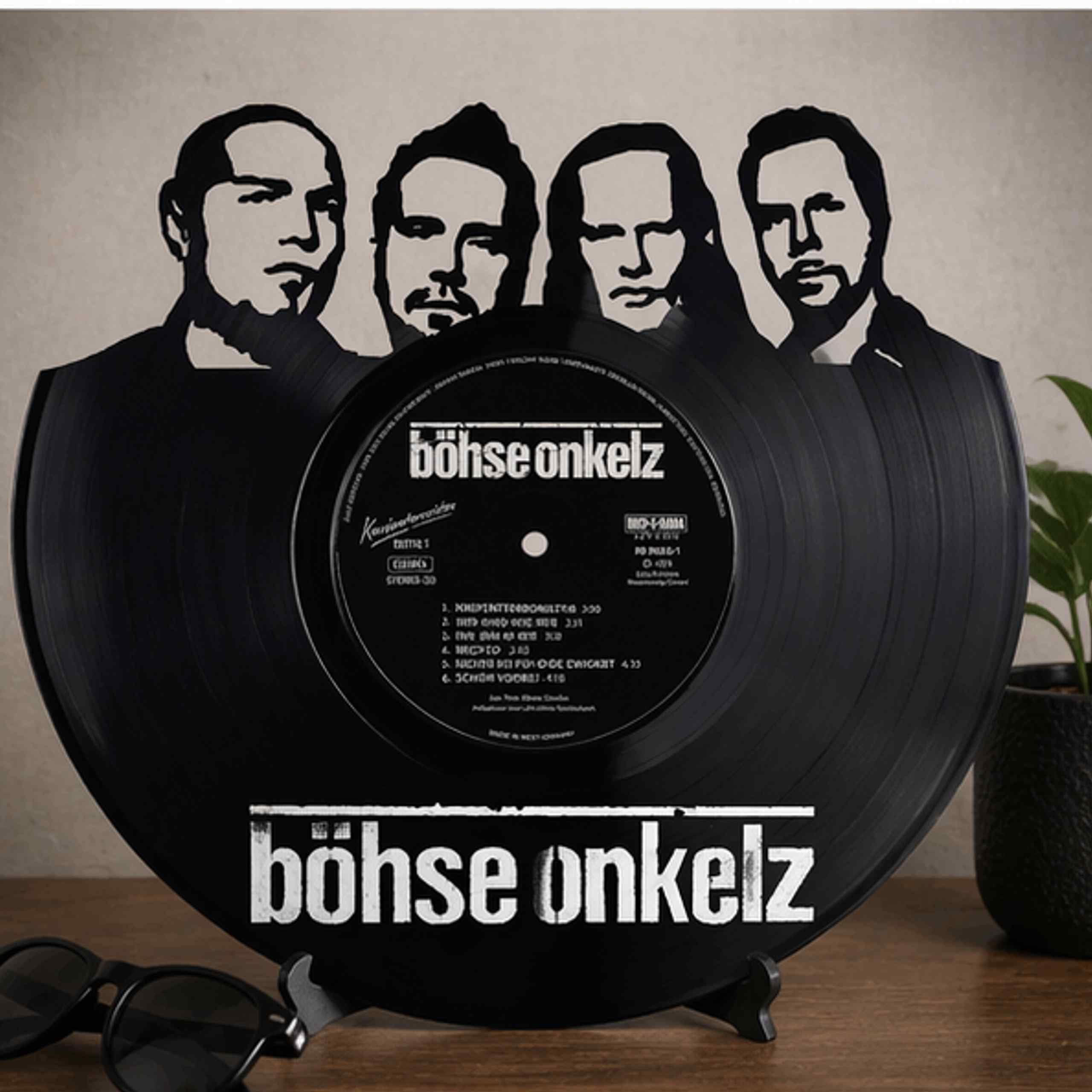 EVEVO Wanddekoration Schallplatten Inspiriert Böhse Onkelz Vinyl Musikband Inspiriert Wanddekoration für Musikfans Vinyl-Schallplatten Wandkunst