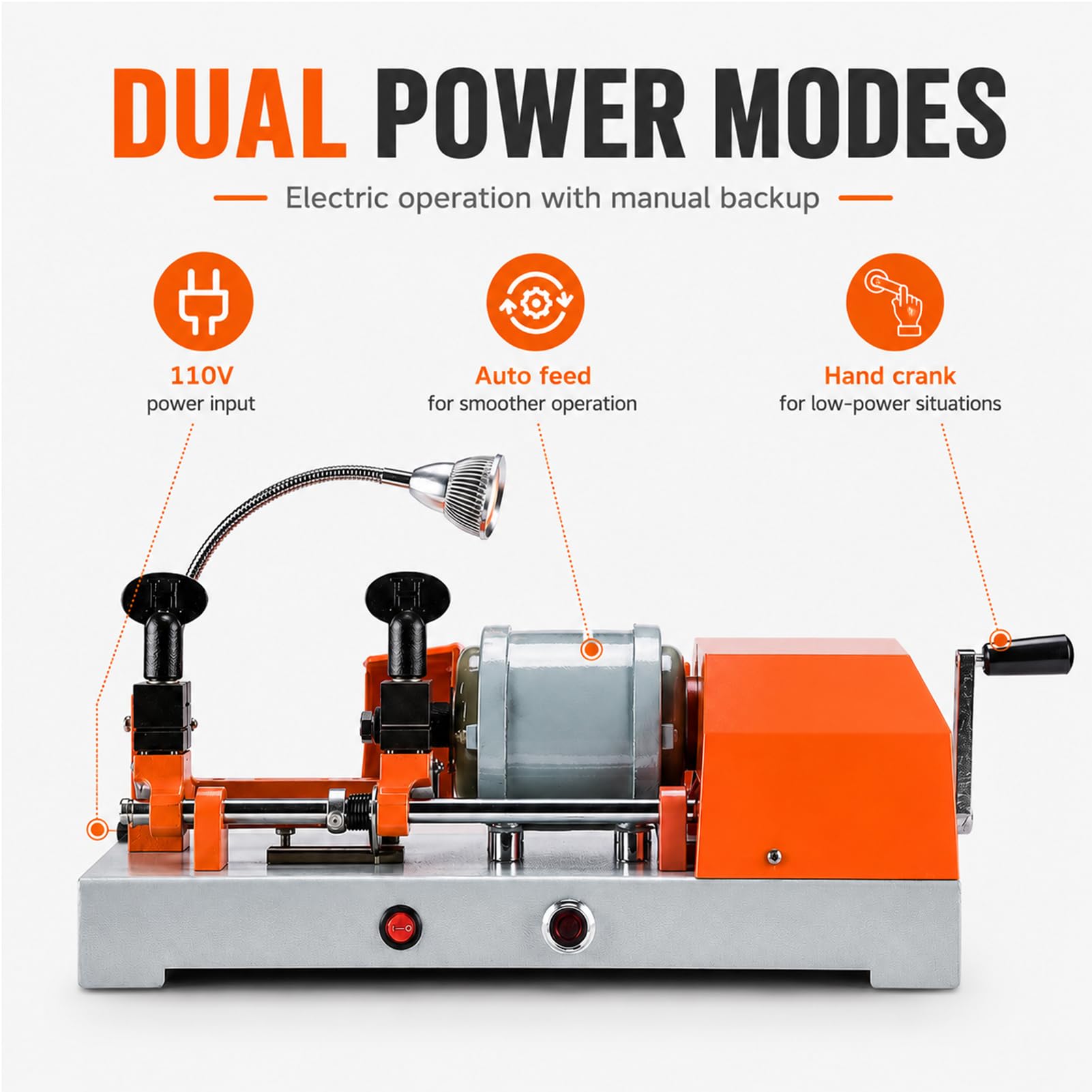 Apparecchiature multifunzionali per la duplicazione di Chiavi | Macchina duplicatrice 110 V | Duplicatore di chiavi con funzione di clonazione e due modalità di alimentazione
