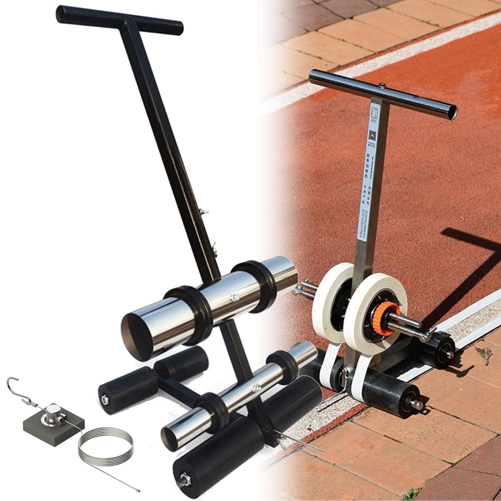 asdchZen Manual Floor Tape Applicator, Hand Walk-Behind Floor/Line Marking Machine, Sports Counrt Floor Tape Applicator, For Hospital, Gymnasium, School, Commercial