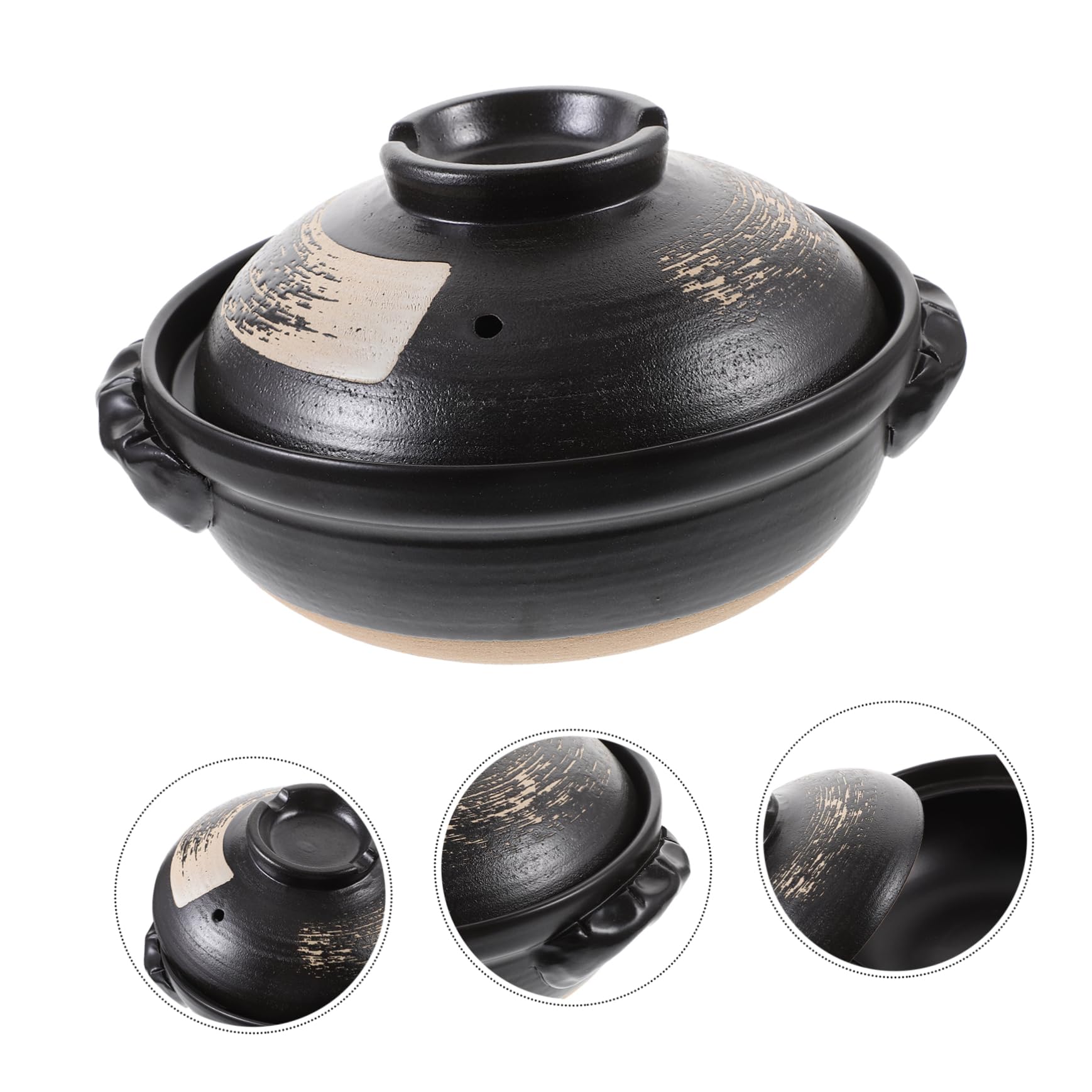 STOBAZA 1 faitout en céramique de 900 ml, couleurs assorties, idéal pour la cuisine à la maison, la soupe et les cocottes pour une utilisation sur la cuisinière