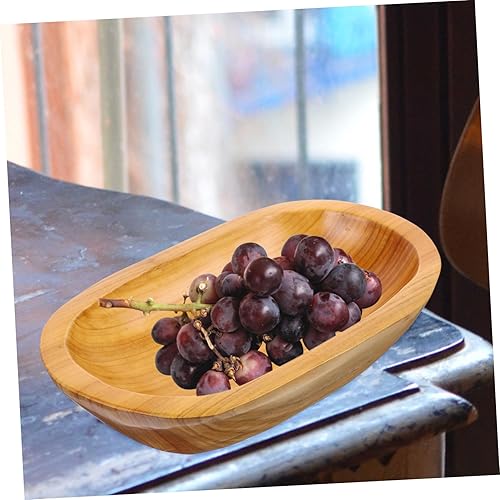 Miniatura 7 de TIDTALEO Bandejas de comida de decoración de madera Bandeja de fruta Tazón de pan de madera Bandeja pequeña Bandeja de madera Frutero de madera