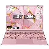 PC Portatile 14 Pollici Notebook Laptop 8GB+256GB SSD 1TB Estensioni, Win 11 Portatile Celeron N5095 (fino to 2.9 GHz) 丨Dual WIFI Supporto丨Ventola Raffreddamento Schermo丨1920 * 1200 2K FHD-rosa