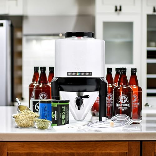 Miniatura 3 de BrewDemon Kit Pro para elaborar cerveza artesanal – NO REQUIERE AIRLOCK O SIFÓN – El fermentador cónico elimina los sedimentos y hace una cerveza de