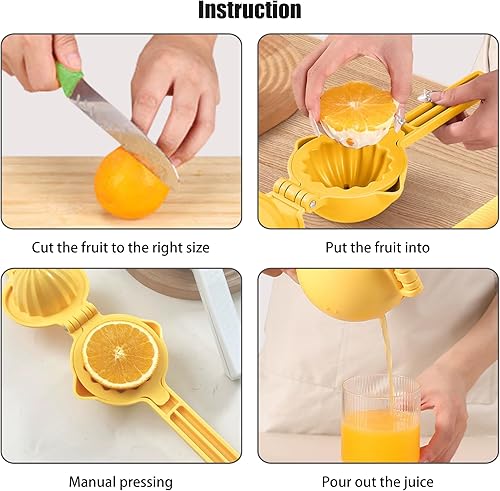 Miniatura 7 de Exprimidor manual de frutas, exprimidor portátil de limón, naranja, cítricos, lima, granada, herramienta de extracción de jugo fresco de gran