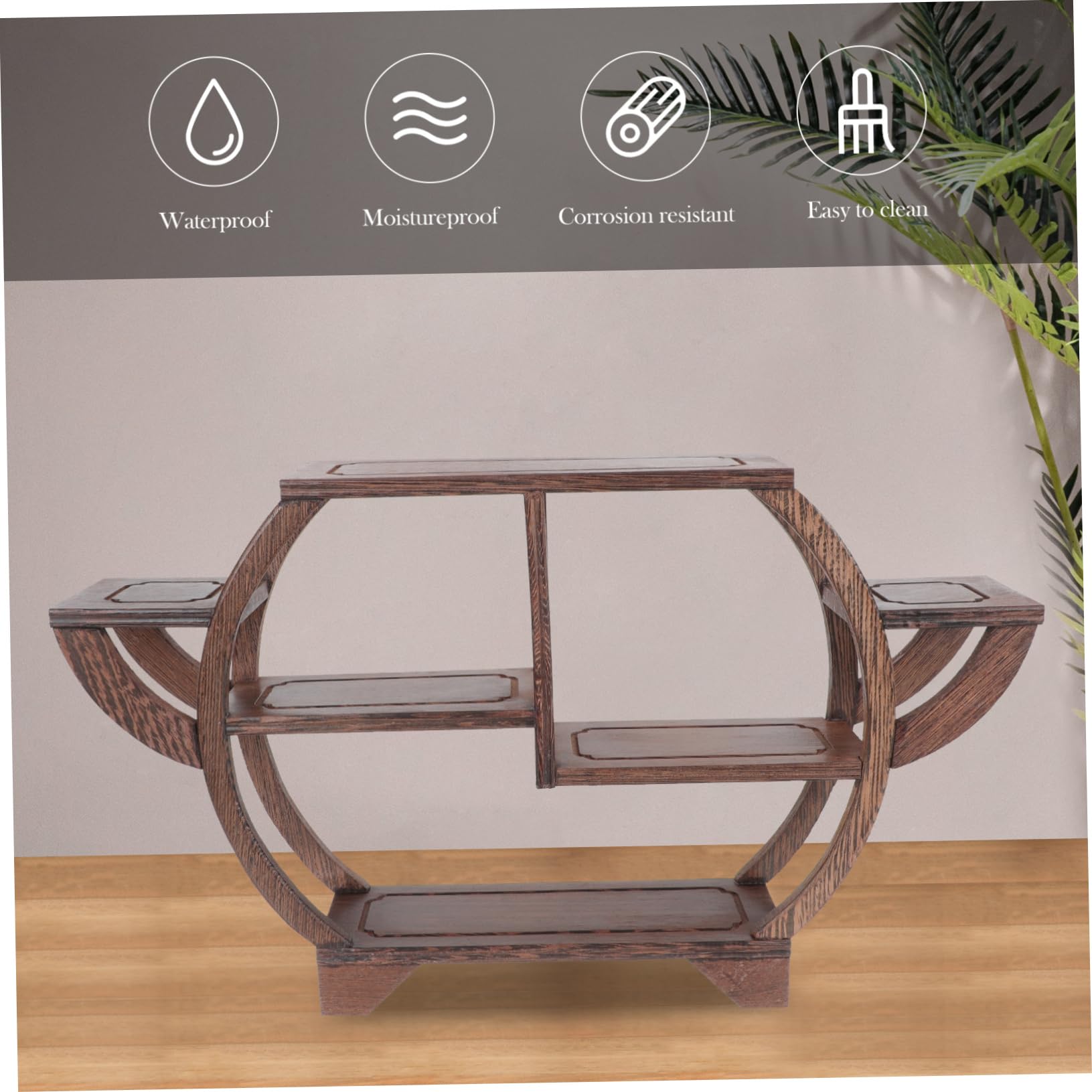 Mikikit Soporte De Exhibición De Madera Antiguo Estante Decorativo Para y Diseño Artístico Para Almacenar y Mostrar Objetos De Estante Multiusos Elegante Para Decoración Interior