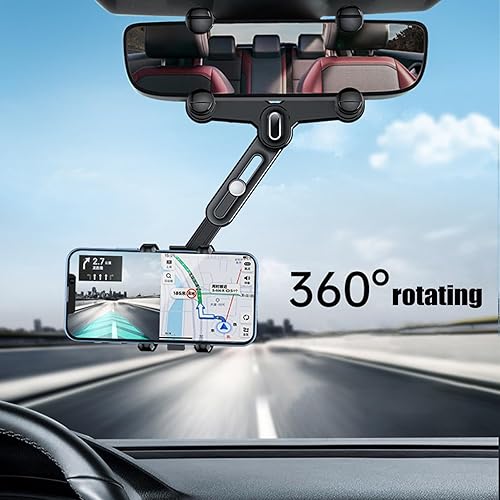 Miniatura 2 de Mobile Bracket Mount Rear View Smartphone Car Phone Holder Stable Stand Adjustable Phone Stand for Car Dashboard On Desk Vent Office Holder