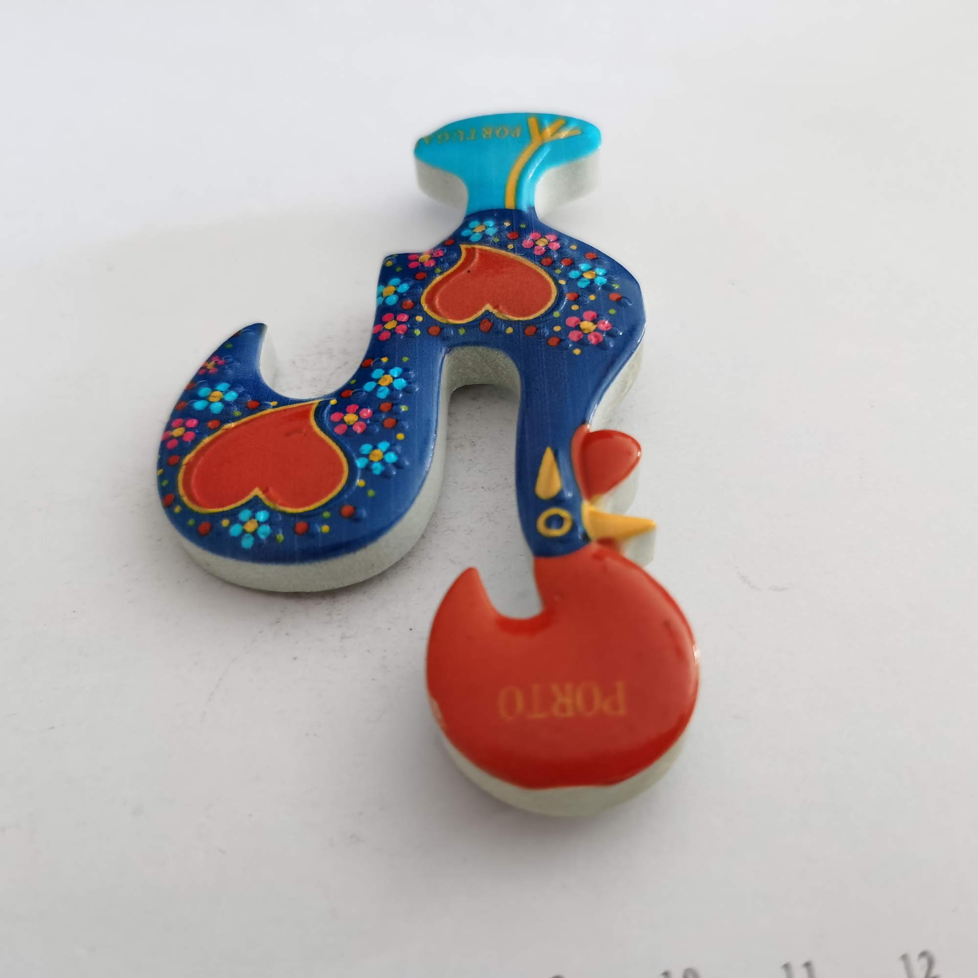 Calamita da frigorifero in 3D Porto Portogallo, regalo per souvenir di gallo, decorazione per la casa e la cucina