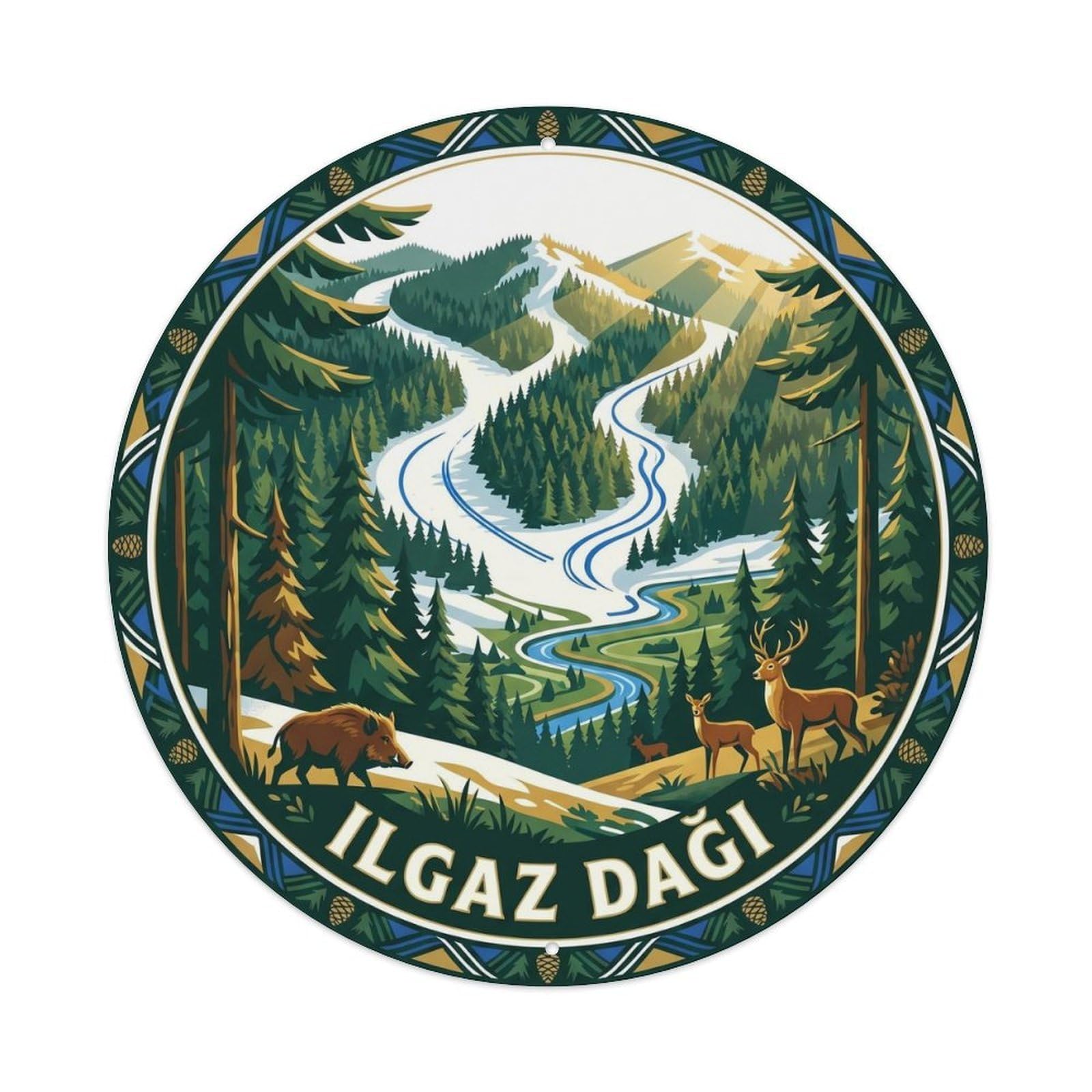 Kastamonu Pinarbasi Ilgaz Mountain Anatolian Graphic Metal Tin Sign