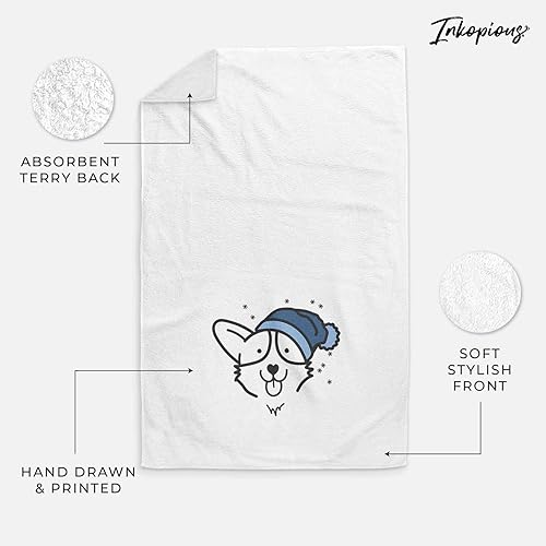 Miniatura 8 de Inkopious Gorro de invierno con gorro de bulldog francés, toalla de mano decorativa - Decoración navideña para el hogar