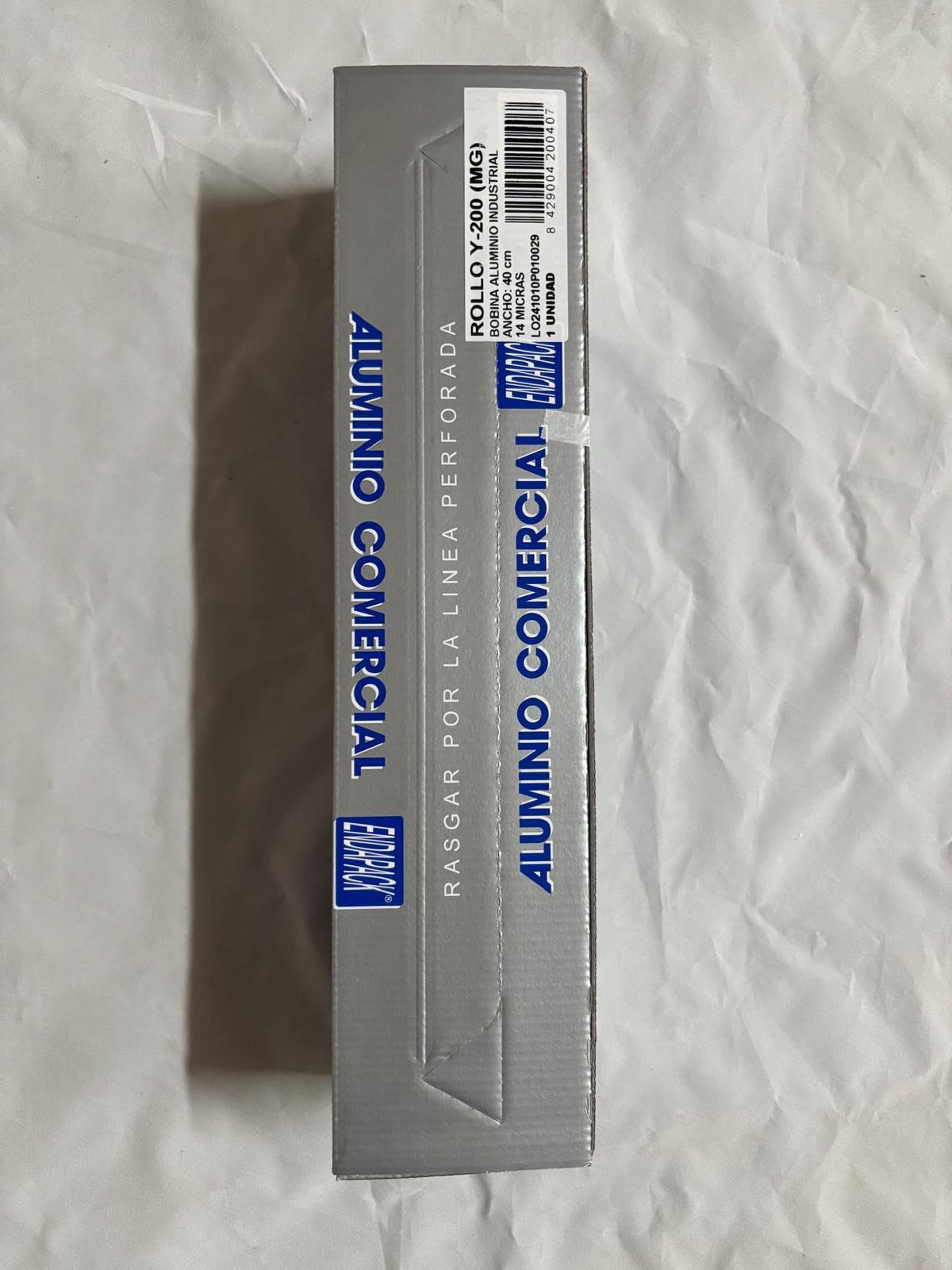 ACESA Papel aluminio cocina 40cm x 200m 14 micras gran maleabilidad sin roturas, rollo profesional ideal para dispensador papel aluminio y film, envase resistente con sierra de cierre.