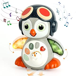 Penguin Toys for 1 Year Old Boy Girl, Musical Toys for Toddlers 1-3, Interactive Dancing Toys for 1+ Year Old, Baby Toys with Music & Lights, Singing Early Learning Toys for 1 2 3