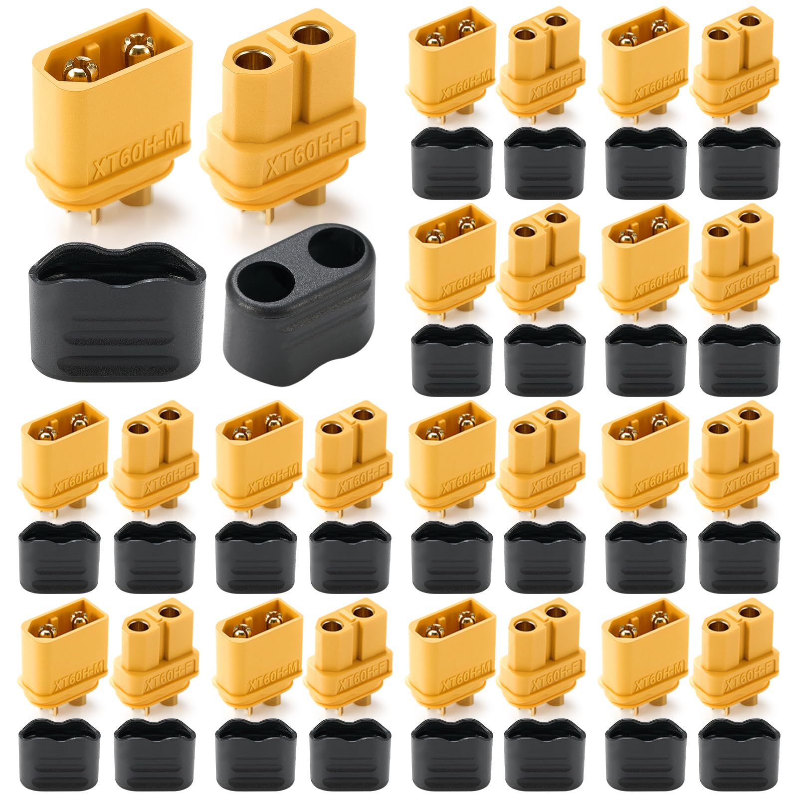 Frienda 12 Pair XT60 (XT60 Upgrade) Male Female Bullet Connectors Plug