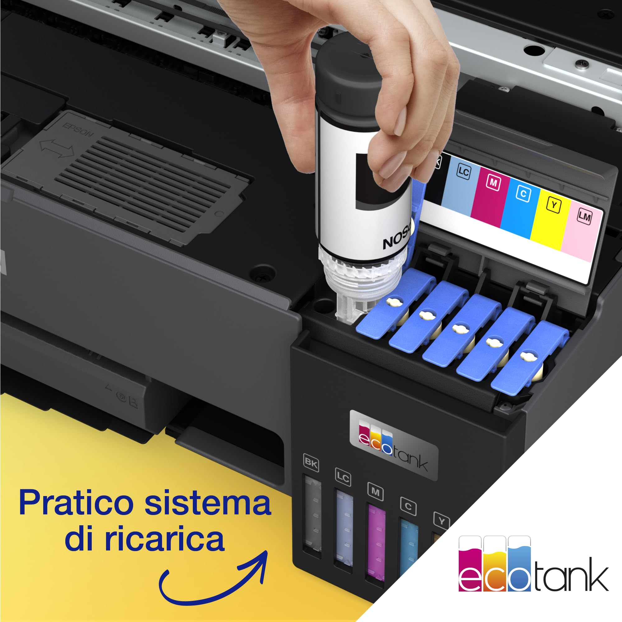 Epson EcoTank ET-18100 Stampante con Serbatoi D’inchiostro | Stampa Fotografica | Inchiostri 6 Colori | Wi-Fi | A3+| Stampa Su CD/DVD E Carte PVC | Supporti Speciali Fino All'A3+