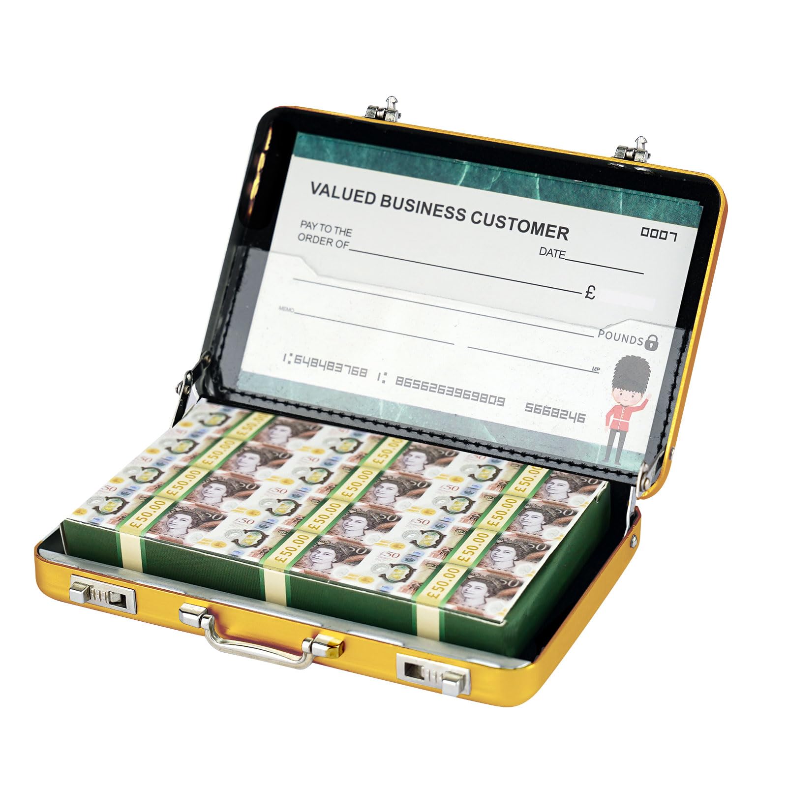 Golden Mini Aluminium Suitcase Gift Box - Briefcase Style, Snap Closure, Creative Birthday Wedding Money Case - Perfect for Children & Friends