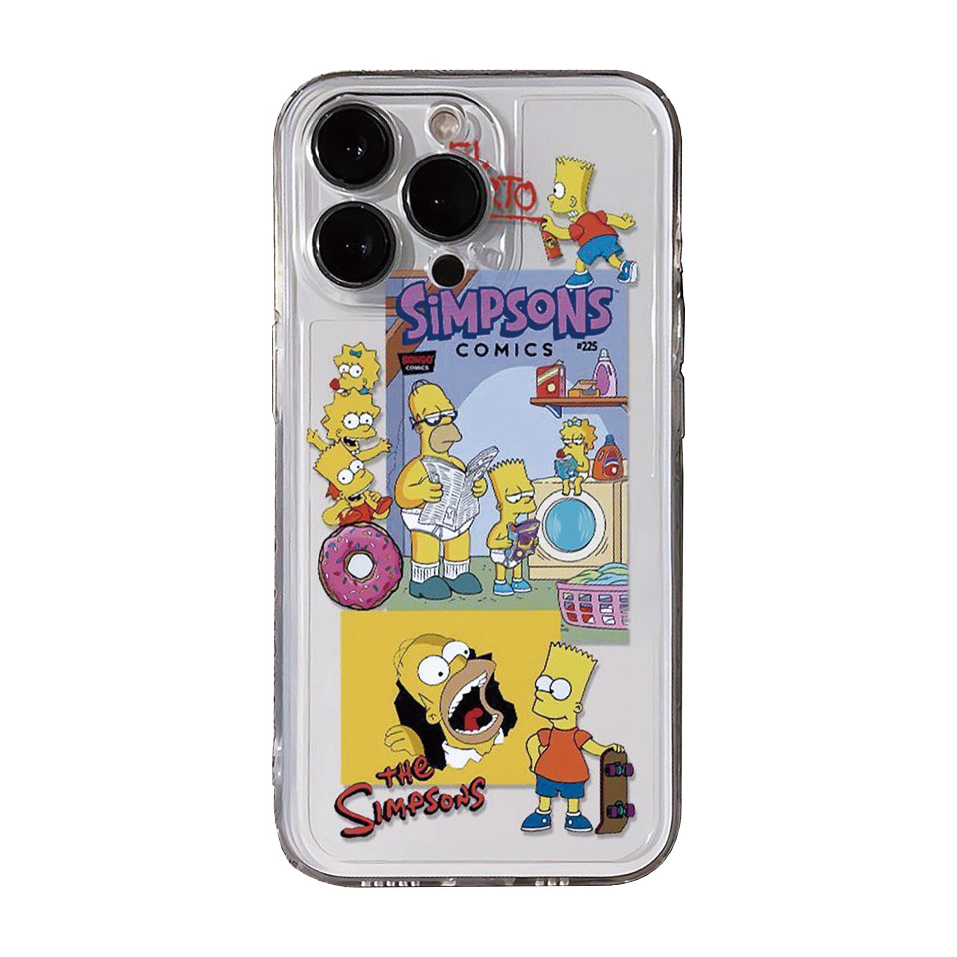 GREDINO iPhone17 Pro 用 ケース シンプソンズ スマホケース iphone 17Pro 适用 黄ばみにくい TPU すり傷防止 指紋防止 耐衝撃 ザ・シンプソンズ iphone 17 Pro ケース 携帯保護カバー 薄型 ソフト 軽量