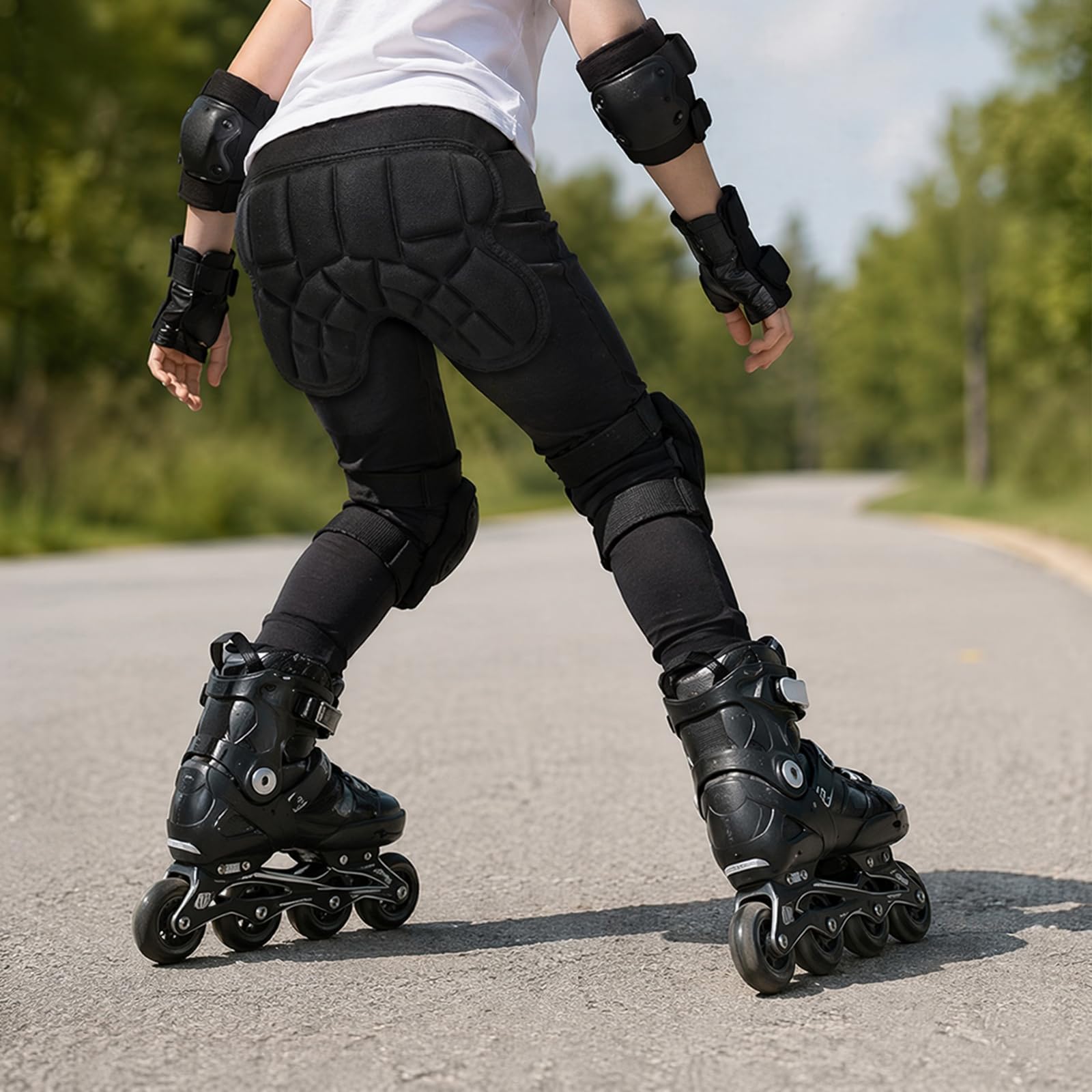 Pantaloncini imbottiti con protezione 3D | Pantaloncini imbottiti con protezione 3D EcoGleam, protezioni per fianchi, protezione addensata, pantaloncini imbottiti per