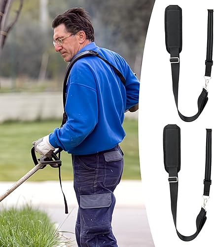 Correa de recortadora de cuerdas, correa de hombro para herbívora, cómoda, aligera la carga en las manos, aumenta la seguridad, compatible con