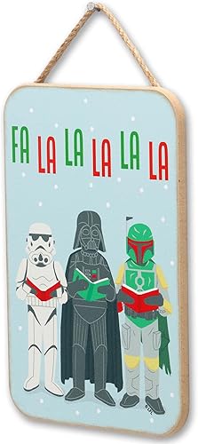 Miniatura 2 de Disney Star Wars Fa La La - Decoración colgante de madera para pared, divertido letrero navideño de Star Wars para decoración navideña
