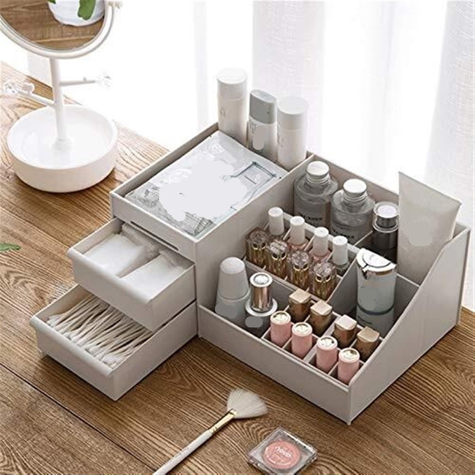 Organizer Trucchi Porta Trucchi Organizer Scatola Portaoggetti Da Scrivania Per Cosmetici, Rossetto, Maschera, Matita Per Sopracciglia, Scatola Portaoggetti Per Pennelli Da Trucco Organizzatore Trucch